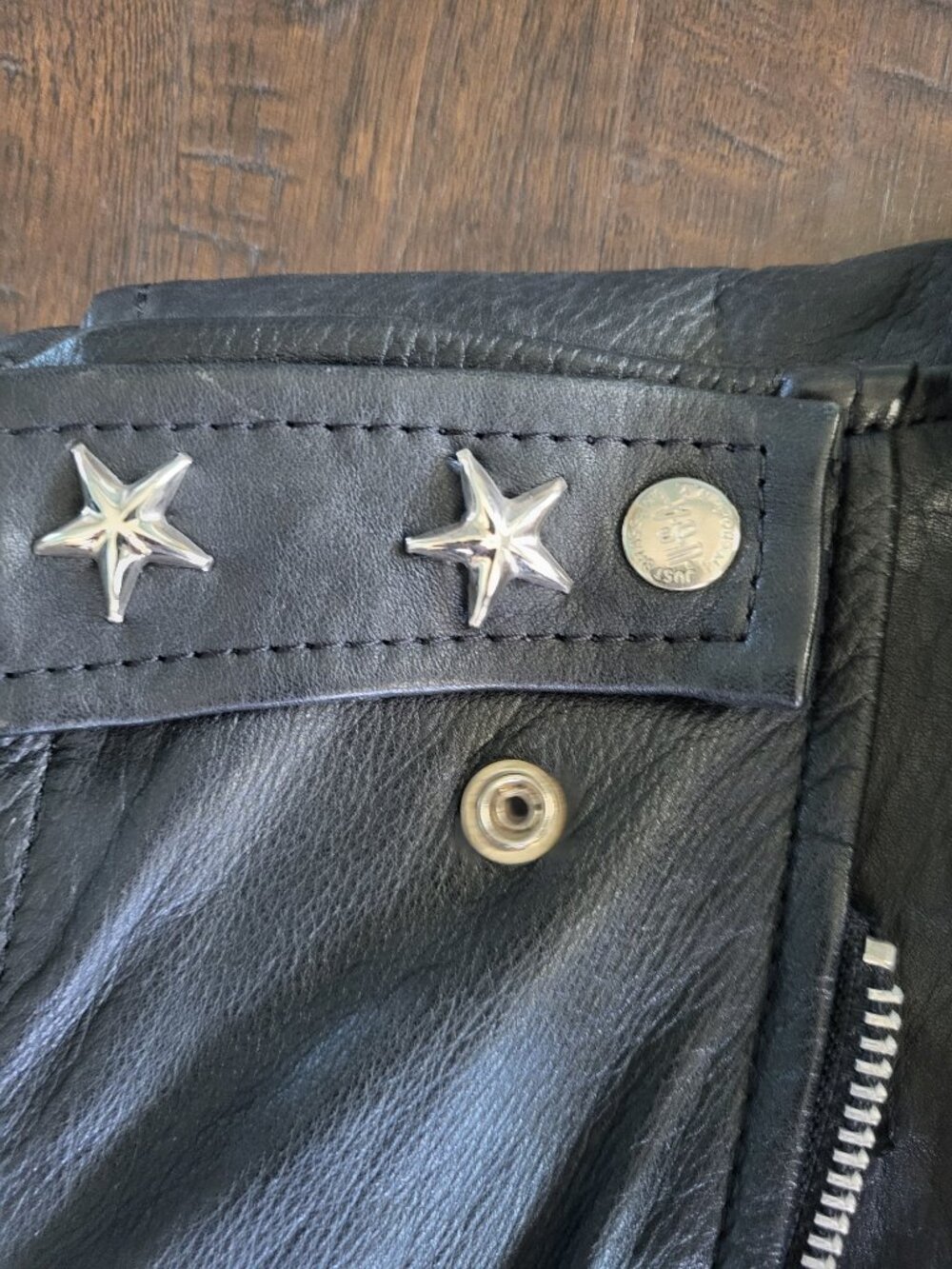 Vintage Prime Parts USA Heavy Leather Motorcycle Jacket Mens Size 36 Moto Guzzi - Picture 9 of 12